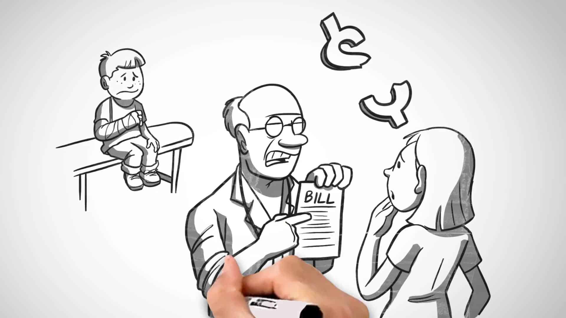 Whiteboard Animation Insurance Video 1080p Thumbnail